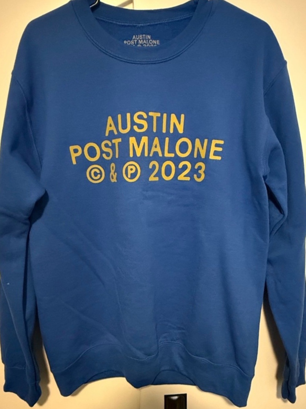 Post Malone Austin 2023 Blue Crewneck Sweatshirt